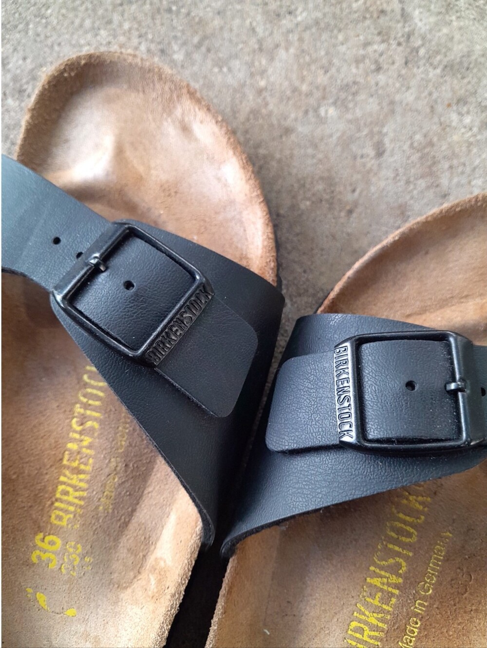Birkenstock Madrid black leather slide sandal women's 36 (US sz 5) - Picture 5 of 7